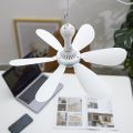5V USB Powered Mini Ceiling Fan Silent 6 Leaves for Personal Use. 