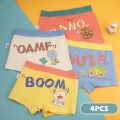 4pcs Boys Underwear Kid Flat Angle Underwear 3-10 Year Old Student Cartoon Underwear Pure Cotton Children Underwear. 