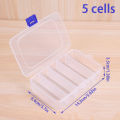 Clear 5/6-grid Portable Plastic Hair Clips Jewelry Storage Box Accessories Organizer Household Travel Supplies With Dust Proof. 