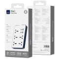 WiWU Wi-S006 2500W GaN 11in1 Power Strip 2PIN - White. 
