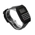 【FOOT SOFA】Students Calculator Digital Watch Solid Color Silicone Calculator Wrist Watch. 