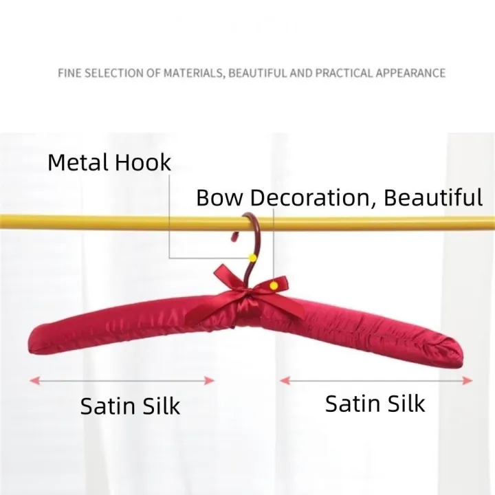 1PC%20Satin%20Padded%20Clothes%20Hanger%20Silk%20Wrapped%20Coat%20Rack%20Wrinkle%20Non-slip%20Coat%20Hanger%20Dress%20Clothes%20Sponge%20Hanger%20-%20Image%205