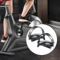 Exercise Bike Bicycle Pedals with Adjustable Straps Short 14mm spindle. 