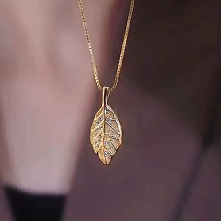 ShopSphere%20Leaf%20Stainless%20Steel%20Necklace%20for%20Women%20Non%20Tarnish%20Kwintas%20Pendant%20Gold%20Chain%20Accessories%20Jewelry%20-%20Image%204