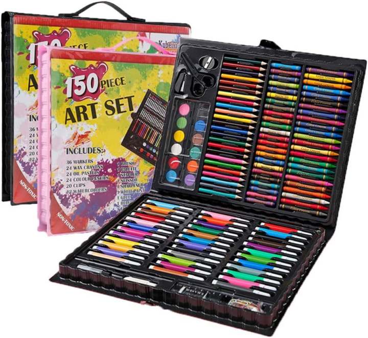 150 Piece Deluxe Art Set Drawing Set for Kids Crafts Kit Box Gift Art