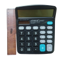 Joinus JS-8837 Auto Replay 12-Digit Electronic Calculator Black with Battery. 