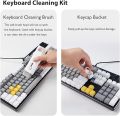 7 In 1 Keyboard Cleaning Kit, Multifunctional Cleaner Tools for Keyboard, Earphones, and Screens with Flannel Sponge, Spray Bottle, and High-Density Brush. 