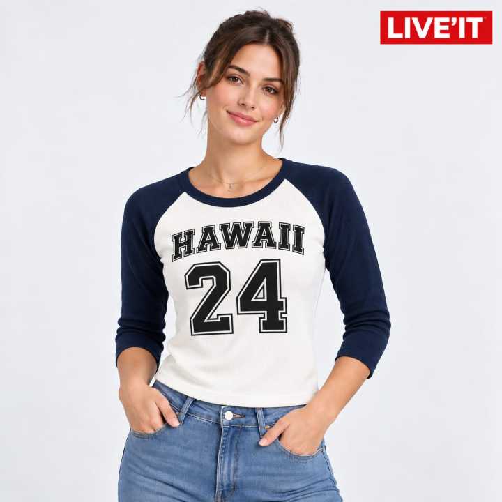 Liveit%20Ladies%20Baseball%20T-Shirt%20-%20White%20/DK%20Navy%20-%20Image%202