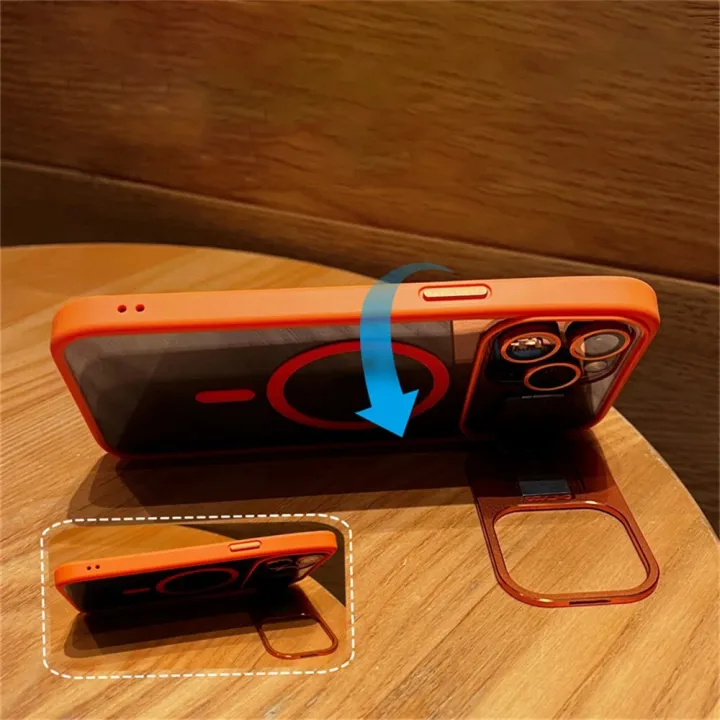 HOCE%20Metal%20Camera%20Holder%20Magnetic%20Phone%20Cases%20For%20iPhone%2013%2014%2015%2016%2017%20Pro%20Max%2014%2015%2016%20Plus%20MagSafe%20Case%20With%20Lens%20Ring%20Film%20Protector%20Armor%20Hard%20Clear%20Back%20Cover%20-%20Image%204