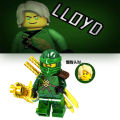 Lloyd Protagonist Group Compatible with Lego Ninjago Ghost Gold Assembling Puzzle Building Blocks Toy Cheap Hairstyle. 