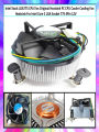 Intel Core i3 i5 i7 Socket 1151 1150 1155 1156 4-Pin Connector CPU Cooler with Copper Base and Aluminum Heatsink & Radiator. 