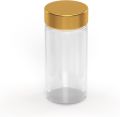 12 pcs Kitchen Spice Bottle Containers With Gold Color Lid Large Size Transparent Plastic Spicy Bottle set. 