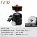 Mini Ball Head Tripod Head with Universal 3/8 Inch Screw Mounts for DSLR Cameras Flash Tripod Monopod Fill Light Easy to Use. 