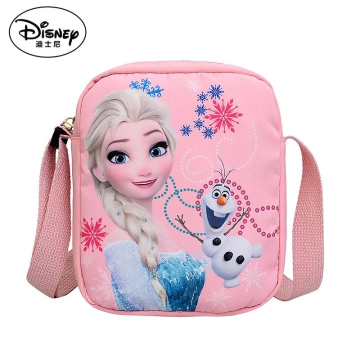 【NEW】 Disney New Cartoon Frozen Children's Bag Baby Girl Cute Princess Crossbody Bag Elsa Gift Shoulder Mobile Phone Bag