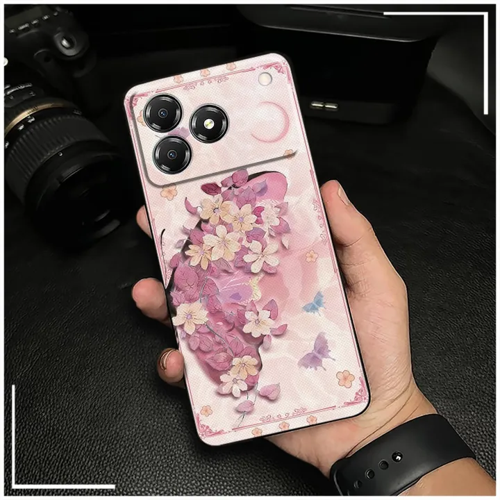 Phone%20Pouch%20Soft%20case%20Phone%20Case%20For%20ZTE%20Blade%20A76%204G/Z2474%20Full%20wrap%20Cartoon%20Dirt-resistant%20flower%20Silicone%20TPU%20Cute%20-%20Image%205