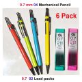 Mechanical Pencil Set 0.7mm  Automatic Pencil Pencils for Writing Kids Girls Gift School Exam Supplies Cute Stationery. 