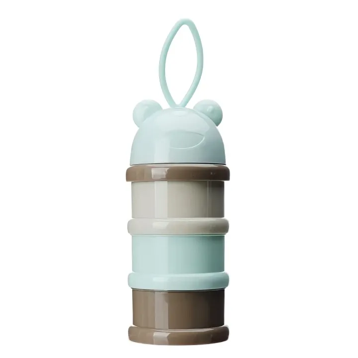 Portable Baby Food & Milk Powder Container | BPA Free 3 Separate Layers of Storage for Different Items |  With Milk Powder Funnel Dispenser
