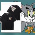 Men's Short Sleeve Cartoon Anime Shirt Tom 100% Cotton Couple Streetwear JerryTTomJerry Fashion Summer Casual. 