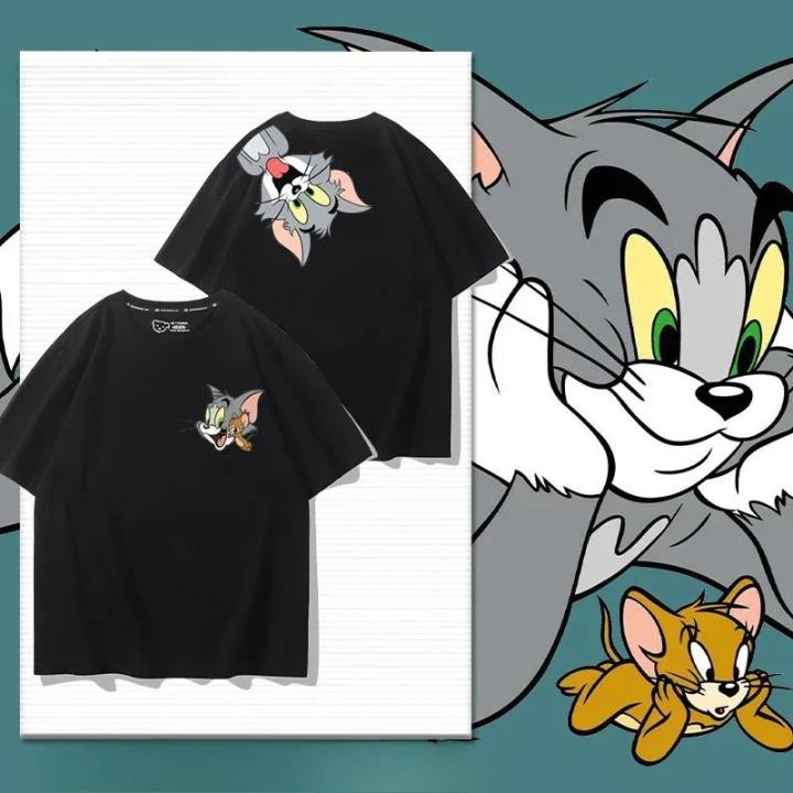 Men's%20Short%20Sleeve%20Cartoon%20Anime%20Shirt%20Tom%20100%25%20Cotton%20Couple%20Streetwear%20JerryTTomJerry%20Fashion%20Summer%20Casual%20-%20Image%202