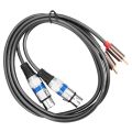 Hifi Audio Cable 2 Rca Male to Xlr 3 Pin Female Mixing Console Amplifier Dual Xlr to Dual Rca Shileded Cable 1.5M. 