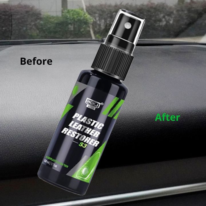【100ml】 S3 Cars Interior Parts Liquid Leather Plastic Renovator Refreshing Restorer Spray Refurbishment Paste for Auto