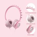 (New) Y19 Cute Cartoon Stereo Music Wired Headphones with Microphone(Little Sleep). 