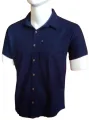 Men's Linen Short Sleeve Summer Shirt Casual CH Black Blue. 