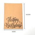 10 s Happy Birthday Cards Fold Up Kraft Paper Postcard Gift Decoration Blank Greeting Card Birthday Invitations Gift Card. 