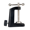 Metal Table Mounting Clamp Arm Stand Holder With Adjustable Positioning Screw For Microphone Desk Lamp Black. 
