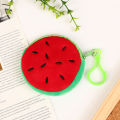 1Pc Cute Fruit Shape Plush Coin Purse Watermelon Pineapple Orange Strawberry Purse Bag Keychain Pocket Kid's Coin Pouch Wallet. 