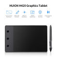 HXSJ Huion H420 Professional Graphics Drawing Tablet With 3 Shortcut Keys 2048 Levels Pressure Sensitivity 4000Lpi Pen Resolution. 