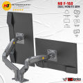 NB F160 Dual Monitor Arm Gas Spring 360 Degree Desktop 17"-30" Ergonomic Dual Arm Monitor Mount Bracket. 