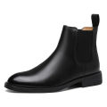 Men's Classic retro genuine leather Chelsea boots men Fashion Ankle boot mens casual British style short boot high-top shoes. 