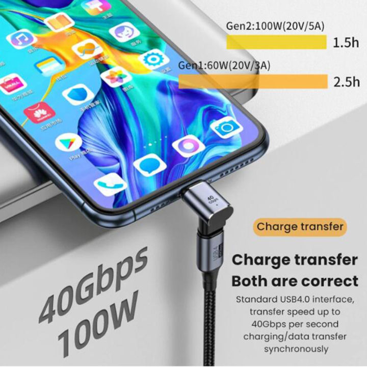 Usb%20C%20Magnetic%20Adapter%2024%20Pins%20Right%20Angle%20Usb%20C%2090%20Degree%20Adapter%20With%20Pd%20100w%20Usb4%2040gbps%208k%2060hz%20Video%20For%20Thunderbolt%204%20-%20Image%203