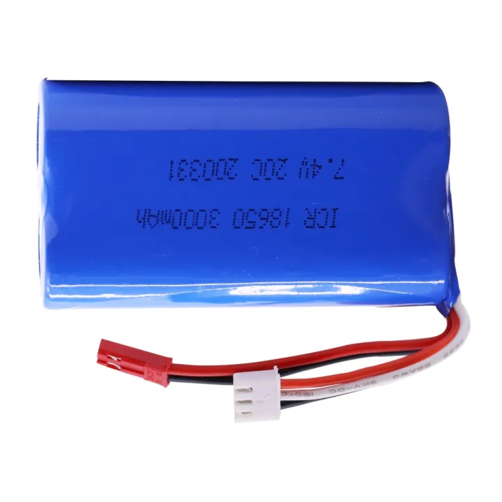 7.4v%203000mah%202s%2018650%20Lipo%20For%20Udi%20U12a%20S033g%20Q1%20H100%20H101%20H102%20H103%20Ft009%20Rc%20Boats%20Model%20Parts%20El-2p/%20/jst/t%20Plug%20-%20Image%205