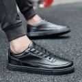Pure Black All Black Leather Shoes Chef Shoes Men's Waterproof Non-Slip and Oilproof Kitchen Special Shoes Work Board Shoes Cheap. 