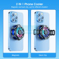 DoomHot 2 In 1 Phone Cooler Mobile Phone Gaming Fast Cooling And Heat Dissipation Live Streaming Mobile Game Phone Heat Sink Mobile Phone Cooler RGB Lighting Radiator. 