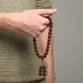 Collection-Level Pterocarpus Santalinus Bracelet Hand-Held Car Hanging Rosary/Prayer Beads Old Materials Full Gold Star Men's and Women's Sandalwood. 