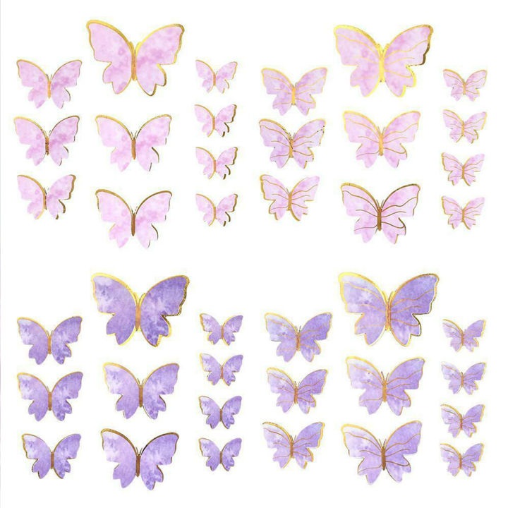 10pcs%20DIY%20Cake%20Decoration%20Happy%20Birthday%20Theme%20Butterfly%20Paper%20Cake%20Topper%20-%20Image%208