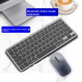 Three-mode Wireless Keyboard and Mouse Combo BT3.0 BT5.0 2.4GHz Rechargeable Keyboard Mouse Set for Mac iPad Windows PC Android. 