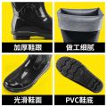 High-Top Tendon Bottom Rain Boots Four Seasons Working Rain Boots Mid-Calf Rain Shoes Low-Top Wear-Resistance Men's Waterproof Non-Slip Short Men's. 