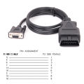 Obd 2 Cable 16 Pin To Db9 Female Serial Port Rs232 Adapter Connector Car Cable 1.13 Meter 16pin To Db9 Serial Rs232 Obd2 Cable. 