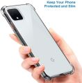 For Google Pixel 4 XL Back Cover Shockproof Transparent Soft TPU Silicone Protector Phone Case with Shock Absorption Bumper Corners. 