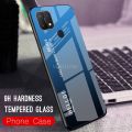 Vantime for OPPO A15 / A15S Case Gradient Phone Back Hard Glass Cover. 