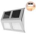 Migeet 4LED Solar Powered Stair Lights Wall Lamp Solar Step Light Water-resistant Outdoor Lighting Walkway Light for Deck Path Patio Garden Yard Auto On/Off. 