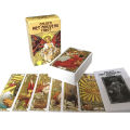 【New Arrivals】【New Arrivals】Mini Edition：Golden Art Nouveau Tarot Oracle Card Fate Divination Prophecy Card Family Party Game Tarot Brochure Guide. 