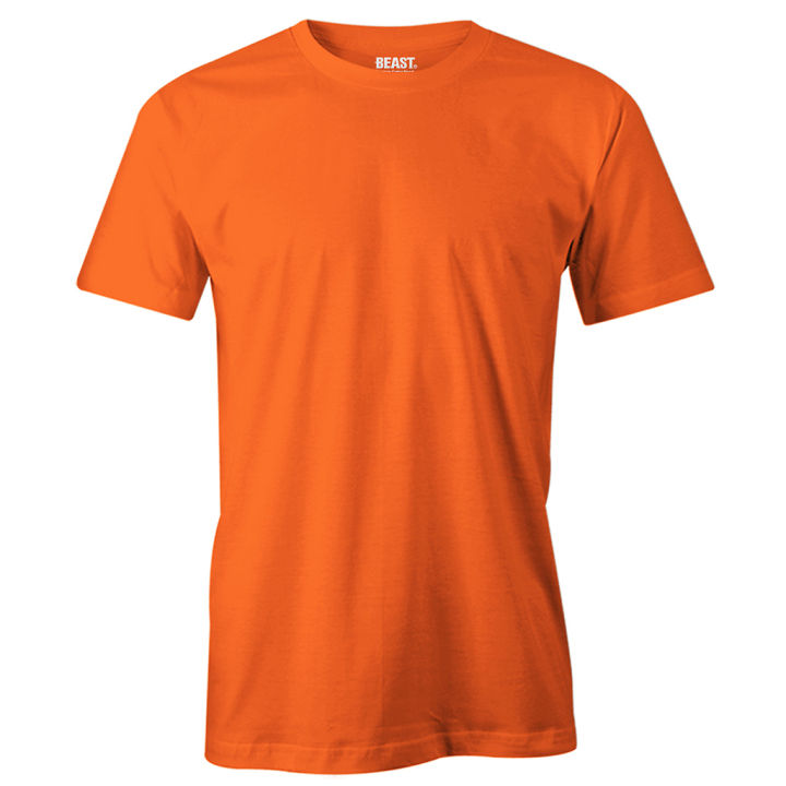 T-Shirt Republic - Blaze Orange Men's Premium Crew Neck T Shirt