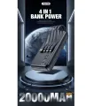 Aspor A301 20000mAh Power Bank, 4 Output/2 Input, Compact And Slim Design, Smart And Quick Charge. 