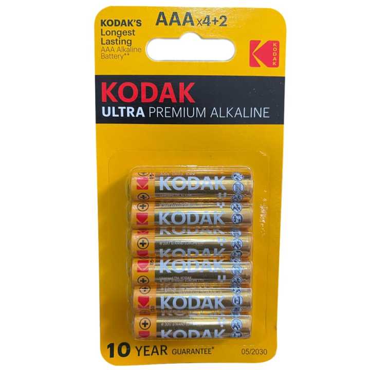 Kodak Ultra Premium Alkaline Batteries Lr03 AAA 4+2 FREE