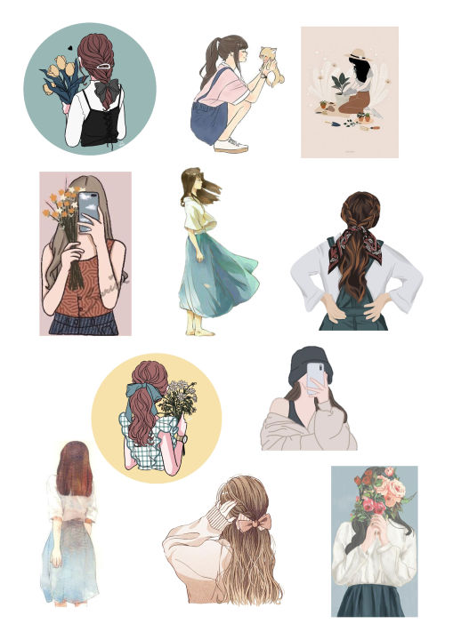 20/40pcs%20Aesthetic%20Stickers%20Aesthetic%20Girl%20Stickers%20for%20Laptop%20Scrapbook%20Journal%20Kids%20Girls%20Boys%20Stickers%20-%20Image%204